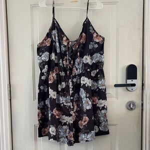 Floral Spaghetti Strap Romper